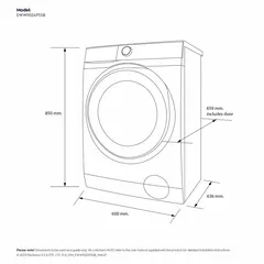 Electrolux UltimateCare 500 Freestanding 9 Kg Front Load Washer Dryer, EWW9024P5SB (6 Kg Dry, 1200 rpm)