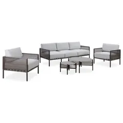 Collioure 5-Seater Metal & Rope Sofa Set