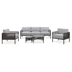 Collioure 5-Seater Metal & Rope Sofa Set