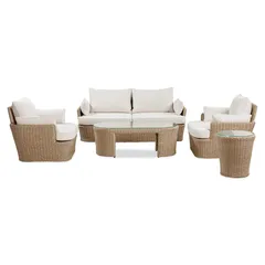 Barany Rattan 4-Seater Sofa Set W/Cushions (179 x 87x 73.5 cm)