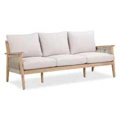 Baltimore Acacia Wood 3-Seater Sofa W/Cushions (192 x 83 x 73 cm)