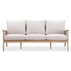 Baltimore Acacia Wood 3-Seater Sofa W/Cushions (192 x 83 x 73 cm)