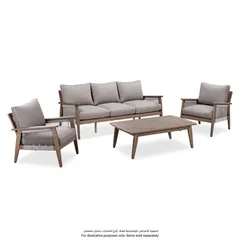 Baltimore Acacia Wood 1-Seater Sofa W/Cushion (72 x 83 x73 cm)