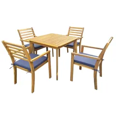 Lamu 4-Seater Acacia Wood Dining Set