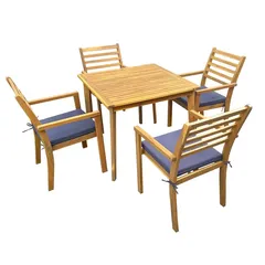 Lamu 4-Seater Acacia Wood Dining Set