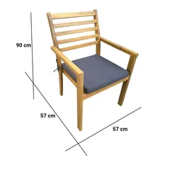 Lamu 4-Seater Acacia Wood Dining Set