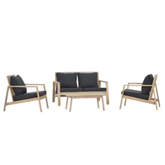 Canyon 4-Seater Acacia Wood Sofa Set