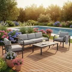 Tornado 5-Seater Aluminum Outdoor Sofa Set