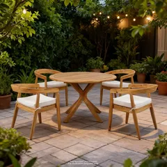 Jade 4-Seater Acacia Wood Dining Set