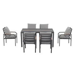 Tornado 6-Seater Aluminum Dining Set