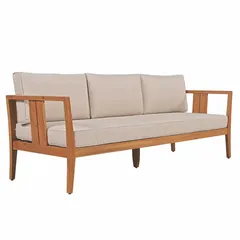 Living Accents Milan 5-Seater Acacia Wood Sofa Set (184 x 68 x 61.5 cm)