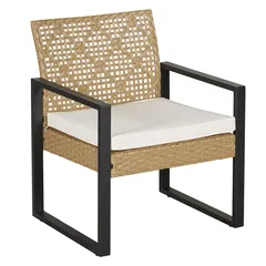 Daisy 4-Seater Rattan & Steel Sofa Set