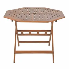 Roswell Acacia Wood Octagonal Dining Table (110 x 110 x 75 cm)