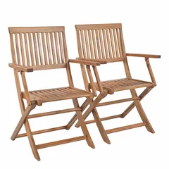 Roswell Acacia Wood Dining Armchair (2 Pc., 61.5 x 56 x 90 cm)