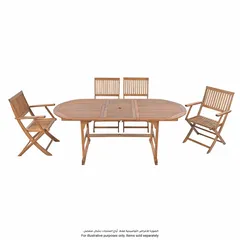 Roswell Acacia Wood Extendable Dining Table (154-200 x 90 x 76.5 cm)