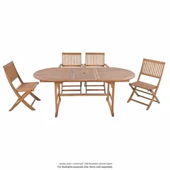 Roswell Acacia Wood Extendable Dining Table (154-200 x 90 x 76.5 cm)