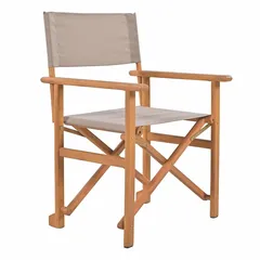 Living Accents Kiko Eucalyptus Director Chair (59 x 54 x 89 cm, Grey)