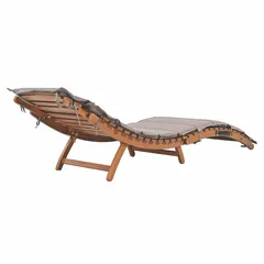 Living Accents Lazzie Acacia Wood Sunlounger (60 x 190 x 51.5 cm)