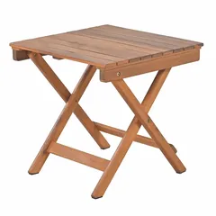 Living Accents Tinny Acacia Wood Foldable Side Table (46 x 46 x 45 cm)