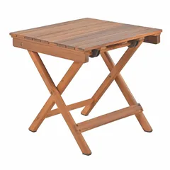 Living Accents Tinny Acacia Wood Foldable Side Table (46 x 46 x 45 cm)