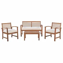 Living Accents Talbot 4 Seater Acacia Wood Sofa Set (120 x 60 x 80 cm)