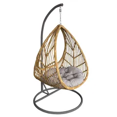 Living Accents Erica Rattan Hanging Chair (115 x 95 x 195 cm)