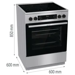 Gorenje Freestanding 4-Burner Electric Cooker, GECS6C70XC (60 × 85 × 60 cm, 71 L)