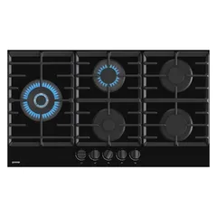 Gorenje Built-In 5-Burner Gas On Glass Ceramic Hob, GCW951B (90 × 13.2 × 52 cm)