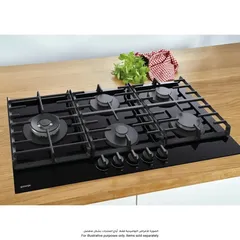 Gorenje Built-In 5-Burner Gas On Glass Ceramic Hob, GCW951B (90 × 13.2 × 52 cm)