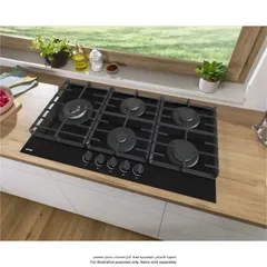 Gorenje Built-In 5-Burner Gas On Glass Ceramic Hob, GCW951B (90 × 13.2 × 52 cm)