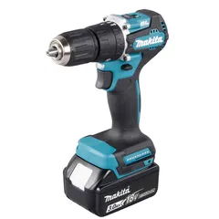 Makita Cordless Hammer Driver Drill W/Battery & Charger, DHP487RF1J (18 V) + Bit Set (17 Pc.)