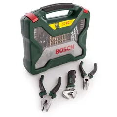 Bosch X-Line Tool Set (70 Pc.) + Pliers & Wrench