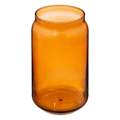 SG Be Vintage Glass Can Tumbler W/Straw (520 ml, Amber)