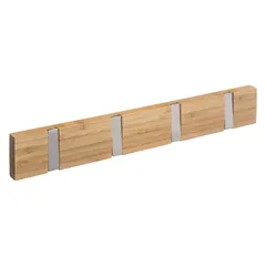 5Five 4-Hook Bamboo Hanging Rack (6 x 2 x 40 cm, Natural)