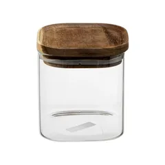 5Five Airtight Glass & Acacia Jar (600 ml)