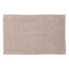 5Five Chenille Bath Mat (80 x 50 x 1 cm, Linen Beige)