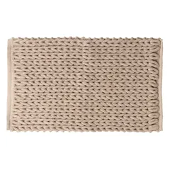 5Five Cotton & Polyester Bath Mat (75 x 50 x 2.2 cm, Linen Beige)