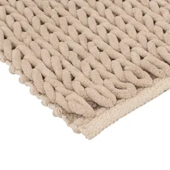 5Five Cotton & Polyester Bath Mat (75 x 50 x 2.2 cm, Linen Beige)