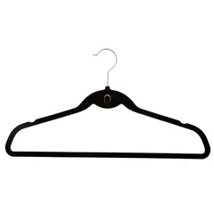 5Five Felt Coat Hanger Pack (8 Pc., Black)