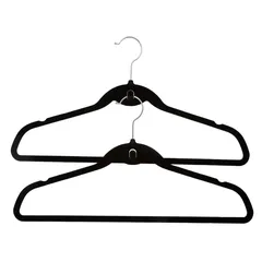 5Five Felt Coat Hanger Pack (8 Pc., Black)