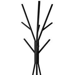 5Five 9-Slot Metal & MDF Coat Stand (44.8 x 40 x 180 cm, Black)