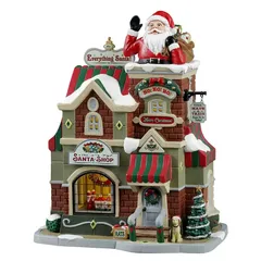 Lemax The Santa Shop Caddington Village Festive Decor (4.5 V, H 23.5 x W 19 x D 12.8 cm)