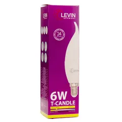 Levin LED C37 E14 Base Candle Bulb Saver Pack (Warm Light, 6 W, 6 Pc.)