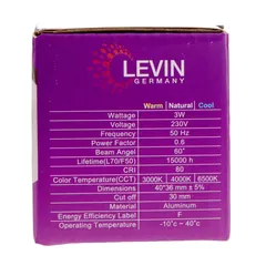 Levin LED Spot Light (3 W, Warm White)
