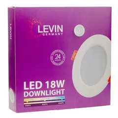 Levin LED Recessed Downlight (18 W, Cool White, 4000 K)