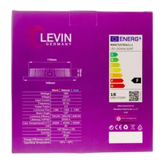 Levin LED Recessed Downlight (18 W, Cool White, 4000 K)