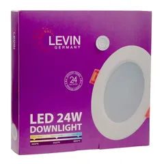 Levin LED Recessed Downlight (24 W, Cool White, 4000K )