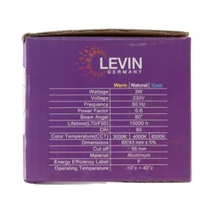 Levin LED COB Spotlight (3 W, Cool White)