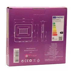 Levin ECO Flood Light with Sensor (30 W, 3000 K, Clear Glass)