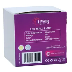 Levin Deco LED IP65 Wall Light, 21BB6W